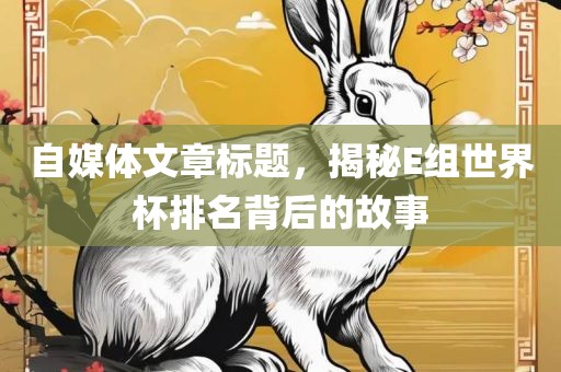 自媒体文章标题，揭秘E组世界杯排名背后的故事
