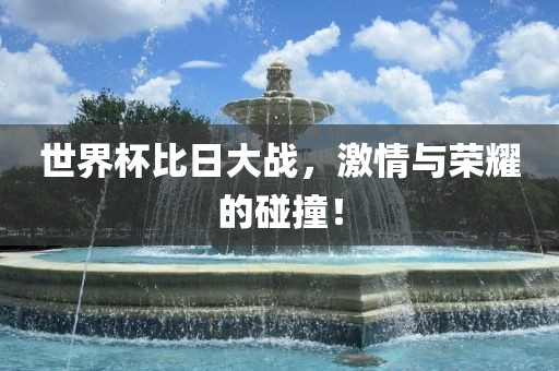 世界杯比日大战，激情与荣耀的碰撞！眉山市正发家政服务有限公司
