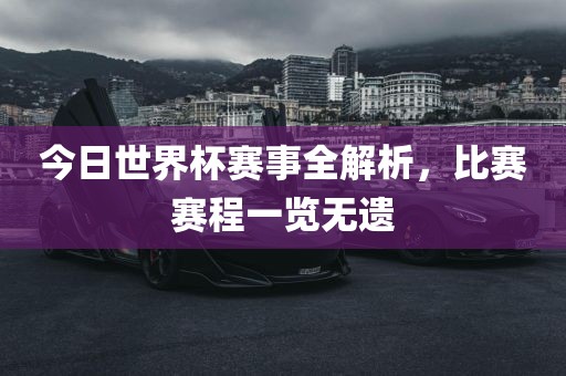 今日世界杯赛事全解析，比赛赛程一览无遗