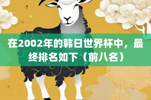 在2002年的韩日世界杯中，最终排名如下（前八名）