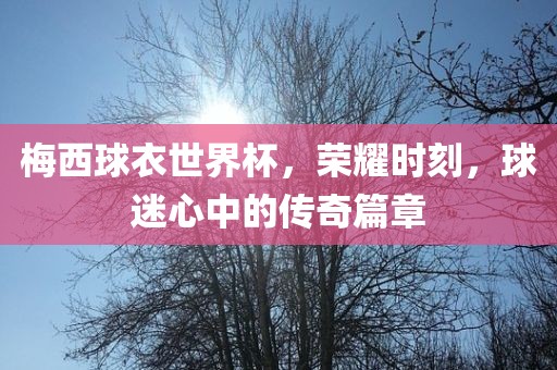 梅西球衣世界杯，荣耀时刻，球迷心中的传奇篇章