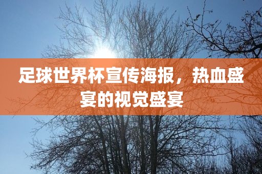 足球世界杯宣传海报，热血盛宴的视觉盛宴