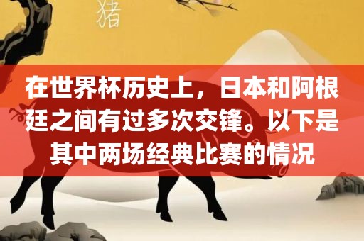在世界杯历史上，日本和阿根廷之间有过多次交锋。以下是其中两场经典比赛的情况