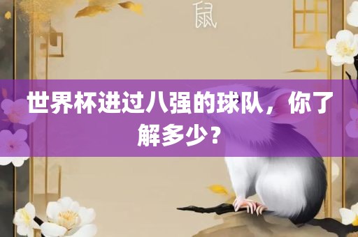 世界杯进过八强的球队，你了解多少？眉山市正发家政服务有限公司