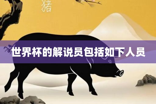 世界杯的解说员包括如下人员