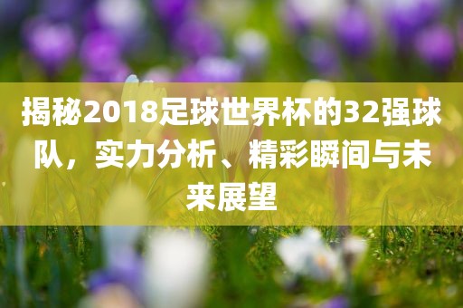 揭秘2018足球世界杯的32强球队，实力分析、精彩瞬间与未来展望