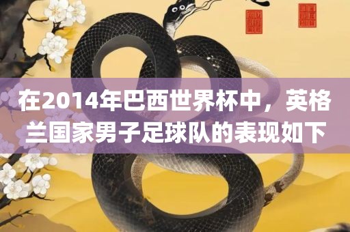 在2014年巴西世界杯中，英格兰国家男子足球队的表现如下