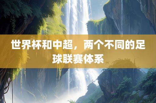 世界杯和中超，两个不同的足球联赛体系眉山市正发家政服务有限公司