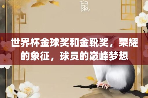 世界杯金球奖和金靴奖，荣耀的象征，球员的巅峰梦想