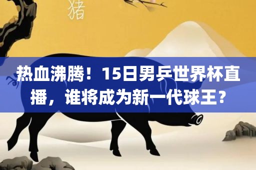 热血沸腾！15日男乒世界杯直播，谁将成为新一代球王？