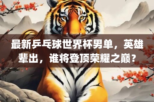 最新乒乓球世界杯男单，英雄辈出眉山市正发家政服务有限公司，谁将登顶荣耀之巅？