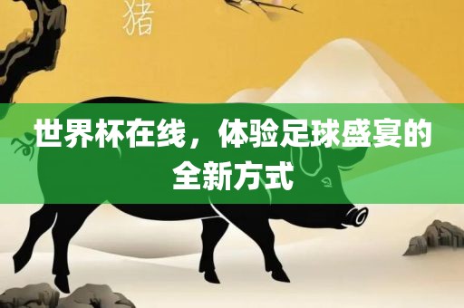 世界杯在线，体验足球盛宴的全新方式