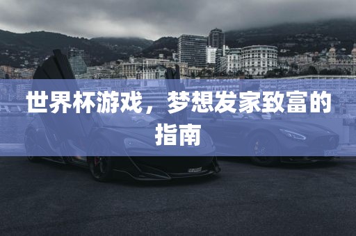 世界杯游戏，梦想眉山市正发家政服务有限公司发家致富的指南
