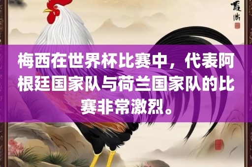梅西在世界杯比赛中，代表阿根廷国家队与荷兰国家队的比赛非常激烈。