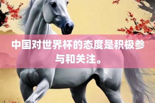 中国对世界杯的态度是积极参与和关注。
