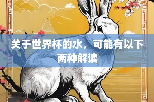 关于世界杯的水，可能有以下两种解读眉山市正发家政服务有限公司