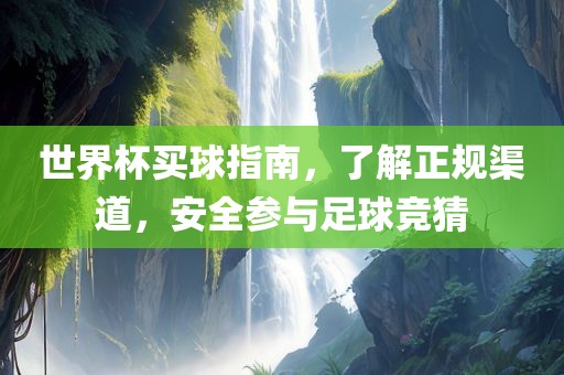 世界杯买球指南，了解正规渠道，安全参与足球竞猜