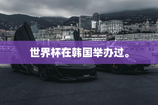 世界杯在韩国举办过。