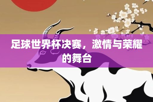 足球世界杯决赛，激情与荣耀的舞台