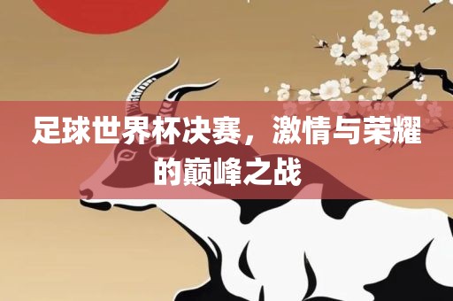 足球世界杯决赛，激情与荣耀的巅峰之战