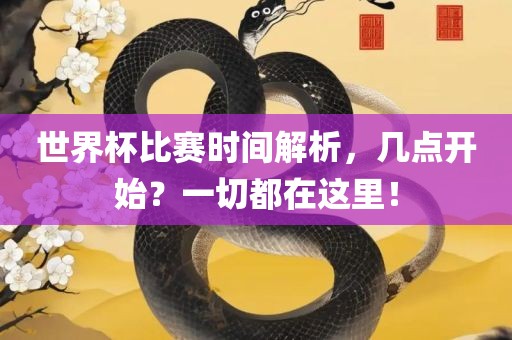 世界杯比赛时间解析，几点开始？一切都在这里！