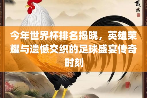 今年世界杯排名揭晓，英雄荣耀与遗眉山市正发家政服务有限公司憾交织的足球盛宴传奇时刻