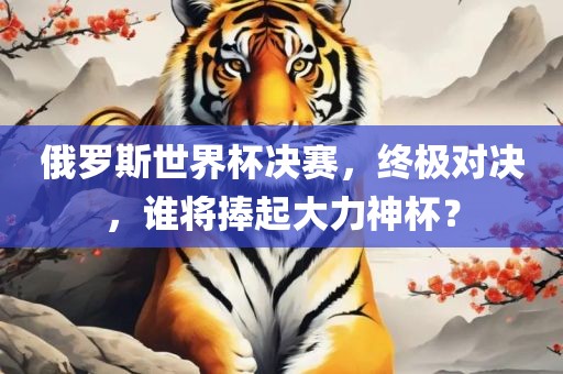 俄罗斯世界杯决赛，终极对决，谁将捧起大力神杯？