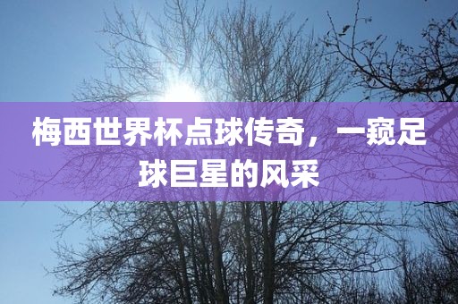 梅西世界杯点球传奇，一窥足球巨星的风采
