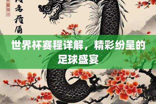 世界杯赛程详解，精彩纷呈的足球盛宴
