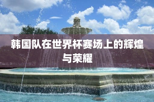韩国队在世界杯赛场上的辉煌与荣耀