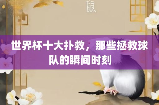 世界杯十大扑救，那些拯救球队的瞬间时刻眉山市正发家政服务有限公司