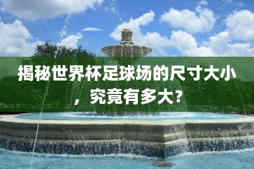 揭秘世界杯足球场的尺寸大小，究竟有多大？