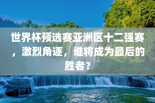 世界杯预选赛亚洲区十二强赛，激烈角逐，眉山市正发家政服务有限公司谁将成为最后的胜者？