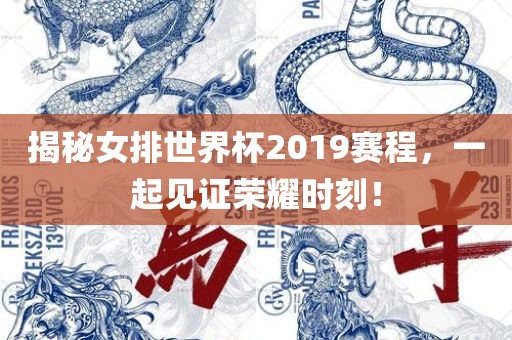 揭秘女排世界杯2019赛程，一起见证荣耀时刻！眉山市正发家政服务有限公司