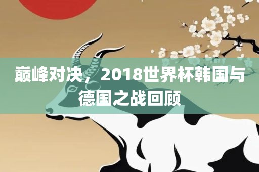 巅峰对决，2018世界杯韩国与德国之战回顾