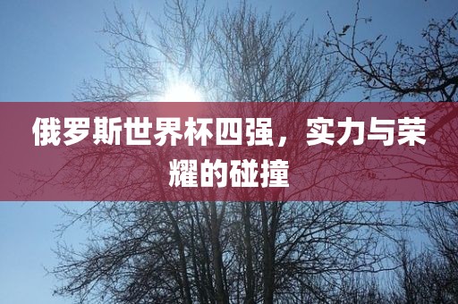 俄罗斯世界杯四强，实力与荣耀的碰撞