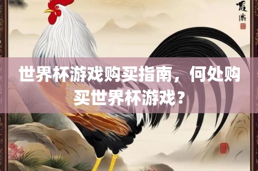 世界杯游戏购买指南，何处购买世界杯游戏？