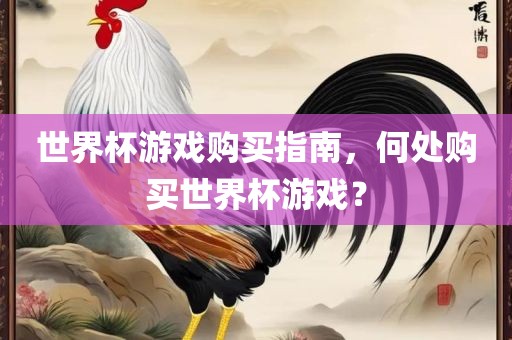 世界杯游戏购买指南，何处购买世界杯游戏？