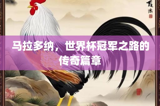 马拉多纳，世界杯冠军之路的传奇篇章