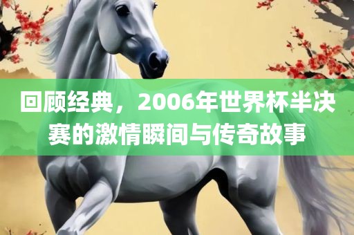 回顾经典，2006年世界杯半决赛的激情瞬间与传奇故事