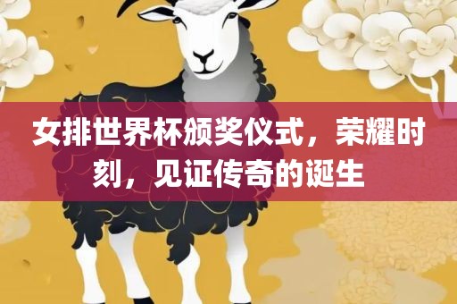 女排世界杯颁奖仪式，荣耀时刻，见证传奇的诞生