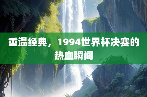 重温经典，1994世界杯决赛的热血瞬间眉山市正发家政服务有限公司