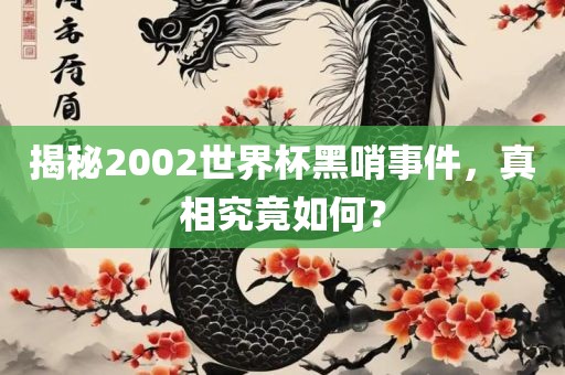 揭秘2002世界杯黑哨事件，真相究竟如何？眉山市正发家政服务有限公司