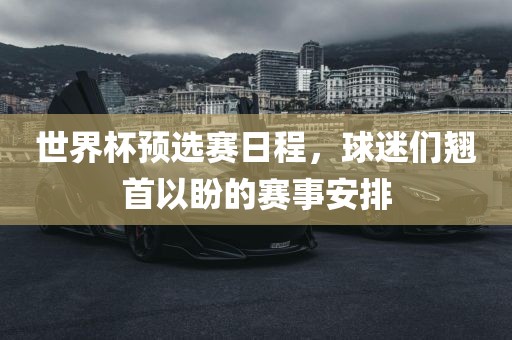 世界杯预选赛日程，球迷们翘首以盼的赛事安排眉山市正发家政服务有限公司