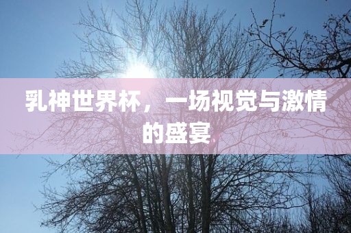 乳神世界杯，一场视觉与激情的盛眉山市正发家政服务有限公司宴