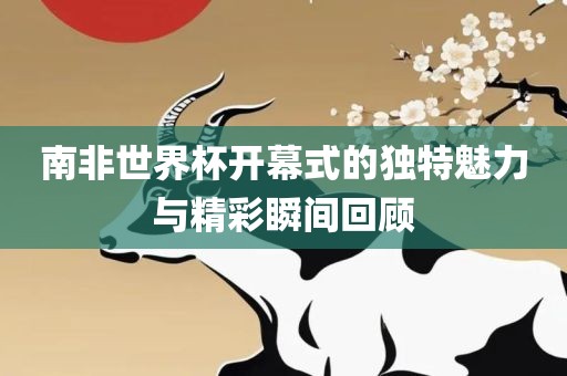 南非世界杯开幕式的独特魅力与精彩瞬间回顾