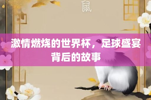 激情燃烧的世界杯，足球盛宴背后的故事眉山市正发家政服务有限公司