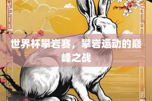世界杯攀岩赛，攀岩运动的巅峰之战