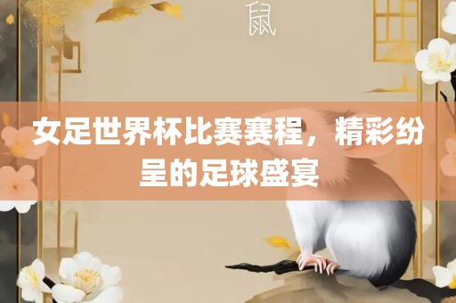 女足世界杯比赛赛程，精彩纷呈的足球盛宴眉山市正发家政服务有限公司