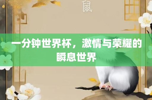 眉山市正发家政服务有限公司一分钟世界杯，激情与荣耀的瞬息世界